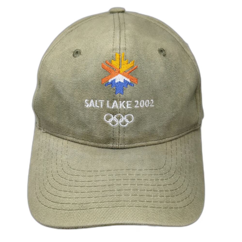 Salt Lake 2002 Snapback Hat Green XIX Olympic Winter Games Snowflake Vintage